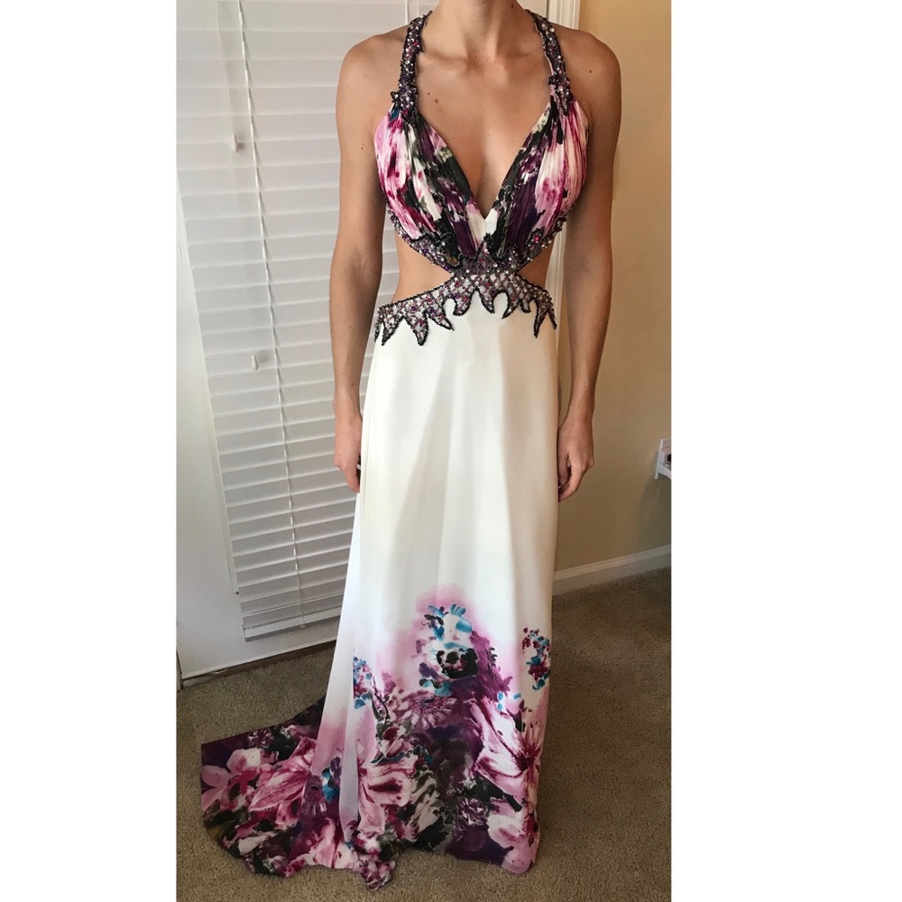 Gorgeous Floral Homecoming, Prom Cruise Gown dress